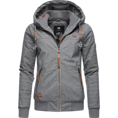 Winterjacke RAGWEAR "Nuggie Zig Zag Intl.", Damen, Gr. XXXL (46), grau (stein), Obermaterial: 100% Polyester, Innenfutter: 100% Polyester, Wattierung: 100% Polyester, modisch, gerade hüftbedeckend, hoch geschlossener Ausschnitt, Langarm Ärmel ohne... Image