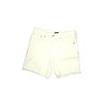J.Crew Factory Store Denim Shorts: White Solid Bottoms - Women's Size 27 - Stonewash