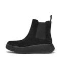 Fitflop F-MODE SUEDE FLATFORM Ladies Chelsea Boots Black