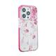 Ted Baker Azam Clear Scattered Flowers Antishock Phone Case for iPhone 14 Pro Pink Bumper Compatible with MagSafe