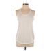 Nike Active Tank Top: Ivory Color Block Activewear - Women's Size Large