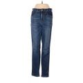 Madewell Jeans - High Rise Straight Leg Denim: Blue Bottoms - Women's Size 27 - Dark Wash