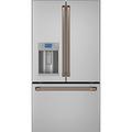 Café 36" French-Door 22.1 cu. ft. Smart Refrigerator w/ Hot Water Dispenser in Gray/Brown | Wayfair CYE22TP2MS1_CXLB3H3PMCU
