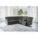 Multi Color Reclining Sectional - Signature Design by Ashley Partymate 2 - Piece Vegan Reclining Sectional Faux | 40 H x 100 W x 86 D in | Wayfair