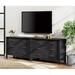 Latitude Run® Caan Dresser w/ 12 Drawers Bedroom Dresser For Living Room, Hallway Wood in Black | 26.5 H x 76 W x 15 D in | Wayfair