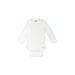 Gerber Long Sleeve Onesie: White Solid Bottoms - Size 6-9 Month