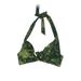 Robin Piccone Swimsuit Top Green Camo Halter Swimwear - Women's Size X-Small