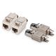 DIGITUS Cat 8.1 Netzwerk-Set – 2X Keystone-Modul & 2X Netzwerkstecker – RJ45-2000 MHz – 25/40GBase-T – Kategorie 8 Klasse I – Feldstecker 360° Geschirmt – Werkzeugfrei – AWG 26/7 bis 22/1