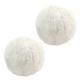 icon Fluffy Cushions, 2 Pack Round Cushions, Cream Faux Fur Cushion Cover with Cushion inserts included, Home Accessories for any Room Decor, Neutral Home Decor