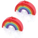 Kids Bath Sponge Rainbow Bath Sponges 2Pcs Rainbow Bath Flowers Bubbling Bath Balls Shower Sponge Body Skin Scrubbers for Exfoliating Bathing Accessories Bath Shower Loofah Womens Body Scrub