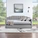 Modern Upholstered Tufted Sofa Bed Twin Daybed Velvet Daybed with Trundle