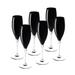 Majestic Gifts Inc. Glass Toasting Champagne Flutes-11 Oz.-Set/6-Black