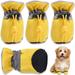 HOOLAVA Dog Shoes Dog Winter Boots Paw Protector with Reflective Straps Non Slip Dog Booties for Small Medium Dogs and Puppies 4PCs