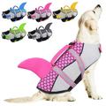 KOESON Pink Dog Life Vest Puppy Dog Life Jacket Shark Fin Dog Swimming Vest with Rescue Handle Pet Lifesaver Float Coat Dog Beach/Pool Accessories for Small & Medium Breeds Pink 2XL