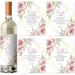 18 Sheet 9 Style Wedding Wine Bottle Label Stickers Wedding Gifts Floral Pattern Wedding Anniversary Wine Bottle Cover Set Party Wine Bottle Labels for Wedding Party Decor Supplies 4.9x3.9in