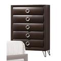 Acme Furniture 35 x 16 x 50 in. Tablita Chest Dark Merlot