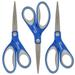 Westcott Anti-Microbial Soft Handle Scissors 8 for Office Blue 3-Pack