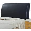 AZMANI Leather Bed Head Cover,Faux ​Leather ​Headboard Cover For Super King/Double/Single Bed,Waterproof Dustproof Protective Cover,Stretch Bed Backrest Slipcover (Color : Black, Size : 200x70cm)