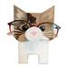 Cute Creative Animal Glasses Frame Home Office Decoration Desktop Glasses Frame Kitchen Holder Dry Rack over The Sink Sink Drying Rack Sponge Holder for Sink Dish Towels Hangers Laundry Shelf for over