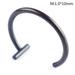 (Black 1.0*10mm) Women Lips Rings Nose Ring Piercing Clip mouth Ring Fake Piercing Body Clip Hoop