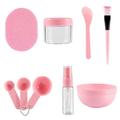 Face Mask Mixing Bowl Set Silicone DIY Face Mask Tool Kit with Facial Mask Bowl Silicone Brush Spatula Measuring Spoons Measuring Cup Sponge Makeup Headband