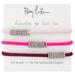 By Lilla Shaker Ponytails Ponytails Hair Ties and Bracelets - Set of 3 Hair Tie Bracelets - Hair Ties for Women - No Crease Hair Ponytails & Womenâ€™s Bracelets - Silver (Rose/Neon Pink/Cherry