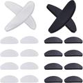 10 Pairs Eyeglasses Nose Pads Glasses Adhesive Silicone Nose Pads Non-Slip Thin Nosepads for Glasses Eyeglasses Sunglasses (Transparent and Black 1 mm)