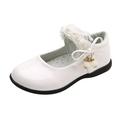 Quealent Big Kid Girls Shoes Size 8 Toddler Girl Shoes Girl Shoes Small Leather Shoes Single Shoes Children Dance Shoes Girls 7 Years Old Girls Shoes White 1