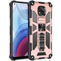 Moto G Power 2021 Case | Futanwei Armor Case for Motorola Moto G Power (2021) | Moto G Power 2021 Phone Case | Shockproof Protection Rugged Case | Dual-Layer Design | Built-in Kickstand | Rose Gold