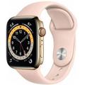 Pre-Owned Apple Watch Series 6 40mm GPS + Cellular Unlocked - Gold Stainless Steel Case - Pink Sport Band (2020) - Like New