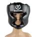 NUOLUX Boxing Helmet Closed Type Boxing Head Guard Muay Thai Kick Brace Head Protection for Free Combat Taekwondo (Black)