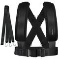 NUOLUX Sled Workout Harness Fitness Resistance Training Workout Exercise Shoulder Strap Resistance Band One Size (Black)