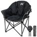 MOPHOTO Black Oversized Camping Chair with Carry Bag Patio Lounge Chairs Portable Folding Camp Chairs Moon Saucer Chair Folding Chair Sports Chair Outdoor Chair Lawn Chair