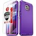 LeYi Moto G Power Case Moto G Power 2021 Case with [2 Pack] Tempered Glass Screen Protector 3 in 1 Full Body Shockproof Rubber Dustproof Defender Protection Phone Case for Moto G Power 2021 Purple