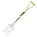 Carters - Stainless Steel Border Fork x Ash Wood YD Handle - Stainless Steel Garden Border Fork - Durable & Rust-Resistant - Ash Wood YD Handle for Comfortable Grip - for Gardening & Landscaping