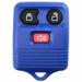 KeylessOption Blue Replacement 3 Button Keyless Entry Remote Control Key Fob Clicker