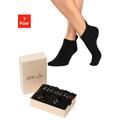 Sneakersocken LASCANA Gr. 39-42, schwarz (7 x schwarz) Damen Socken Multipacks