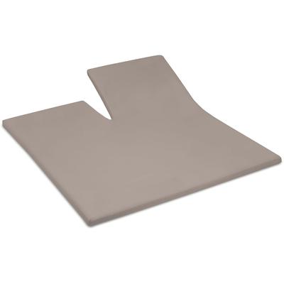 Spannbettlaken CINDERELLA "Doppeljersey", grau (taupe), B:200cm L:200-210cm, Double-Jersey, Obermaterial: 100% Baumwolle, Laken, Bügel- und knötchenfrei, bis 15cm Höhe Image