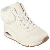 Winterboots SKECHERS "ESS - STREET GIRLS", Kinder, Gr. 34, beige (natur), Lederimitat, Fellimitat, sportlich, Schuhe, Schnürstiefel mit Skech-Air-Zwischensohle mit Luftkissendämpfung