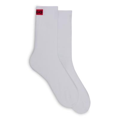 Businesssocken HUGO UNDERWEAR "2P RS LABEL CC W", Damen, Gr. 35-38, weiß, Baumwollmischung, unifarben, normal, Socken, mit eingesticktem Markenlabel Image