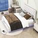 Latitude Run® Arvelle Queen Upholstered Platform Bed w/ Adjustable Tufted Headboard & LED Light Upholstered in Brown | 44 H x 81 D in | Wayfair