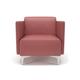 Napa Slim Arm 75cm Wide Armchair in Cristina Marrone Ultima Faux Leather