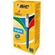 Bic 4 Colours Original Ballpoint Pen 1mm Tip 0.32mm Line Blue/White Barrel Black/Blue/Green/Red Ink (Pack 12)