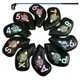 10Pcs/Set Golf Iron Headcover PU Embroidery Waterproof Protector Golfs Head Cover Set Golf Putter