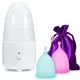 Menstruation tasse Reiniger Sterilisator mit 2 Stück Silikon Menstruation tasse Hoch temperatur