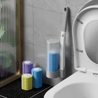 Wand-Toiletten bürste Einweg-Toiletten bürsten Bad zubehör kein Bohrer Toiletten klebstoff halter