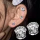1 paar Weiß Magnetische Ohrringe Magnet Ohr Clips Männer Frauen Stud Ohrring Kristall Stein Stud