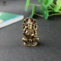 Gold Herr Ganesha Buddhas Statue Elefanten Gott Skulpturen Ganesh Figuren Reinem Kupfer Hause Garten