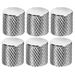 NUOLUX 6PCS 6MM Electric Guitar Metal Knob Durable Bass Metal Flat Tone Knob Electric Guitar Accessory (Silver)