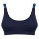 Reebok Damen Seamless Crop Top in Marineblau | BH für Fitness mit geringer Belastung mit verstellbaren Trägern und herausnehmbaren Polstern.